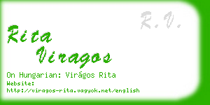 rita viragos business card